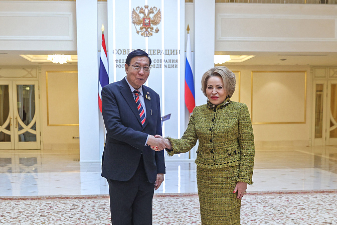 встреча председателя СФ Валентины Матвиенко  с главой Национальной ассамблеи (парламента) Таиланда Понпетом Вичитчончаем 