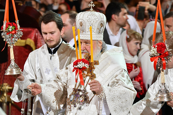 пасха храм свечи молитва патриарх кирилл 