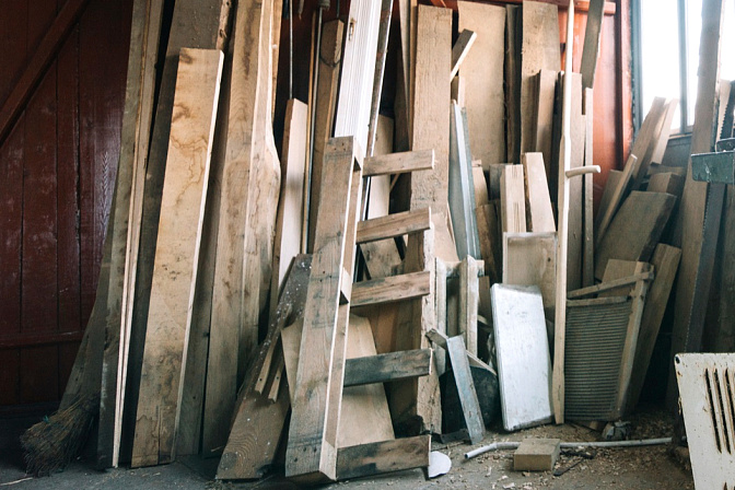после ремонта деревянные отходы