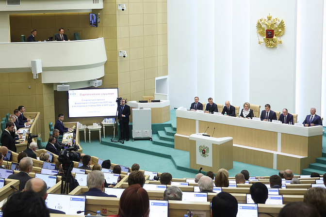 парламентские слушания в верхней палате о параметрах проекта федерального бюджета на 2025 год