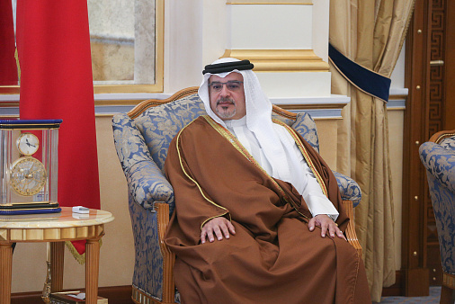 Наследный принц Королевства Бахрейн, Председатель Совета министров страны Сальман Бен Хамад Аль Халифа на встрече с Председателем СФ Валентиной Матвиенко