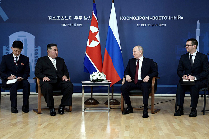встреча Ким Чен Ына с Владимиром Путиным