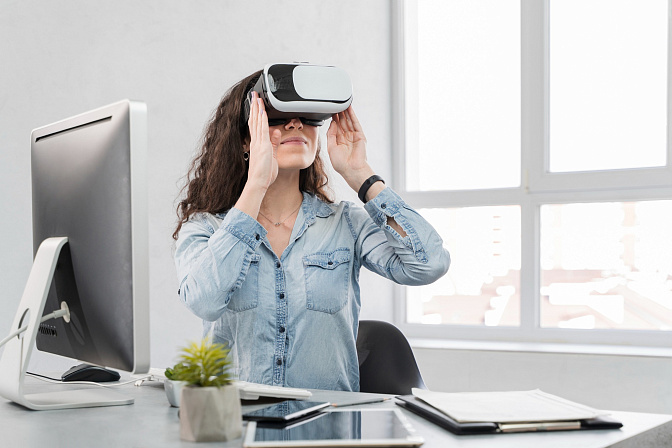 vr очки в офисе виртуальная реальность