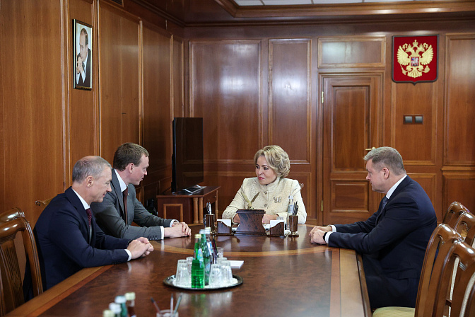 встреча спикера СФ Валентины Матвиенко с губернатором Рязанской области Павлом Малковым