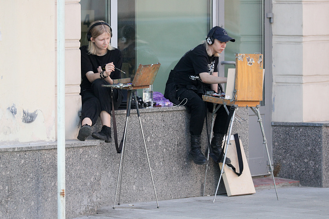 художники студенты мальберт 