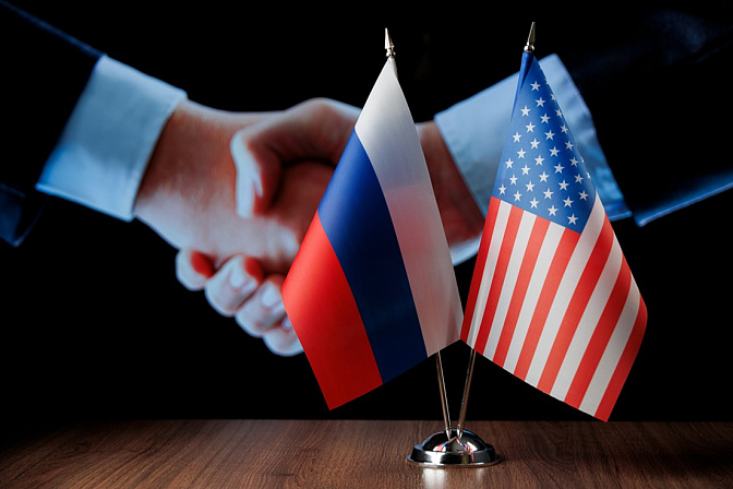 флаг рф флаг сша рукопожатие