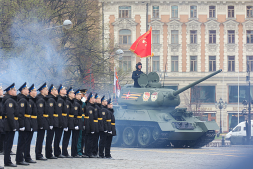 Военный парад, посвящённый 77-й годовщине Победы в Великой Отечественной войне. Фото: СенатИнформ/ Пресс-служба СФ