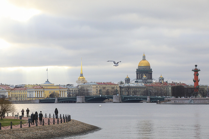 город санкт-петербург центр вид на адмиралтейство стрелку васильевского острова