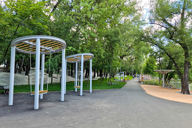 благоустройство парк качели 