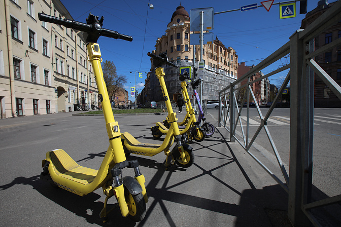 парковка  электросамокатов