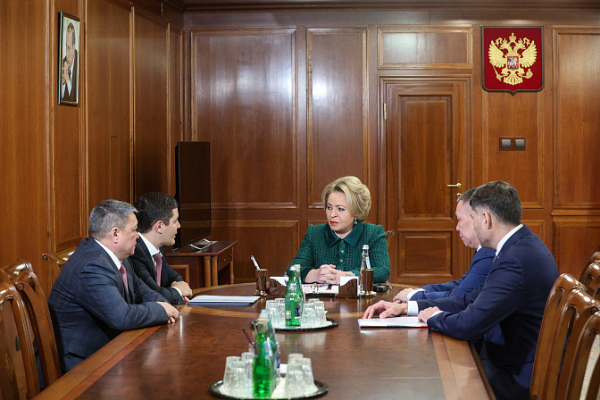Председатель СФ Валентина Матвиенко встреча с губернатором ЯНАО Дмитрием Артюховым