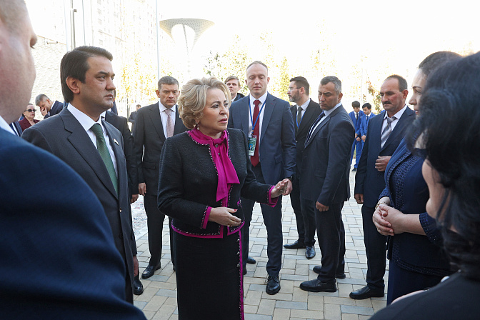 председатель сф валентина матвиенко во главе делегации сф